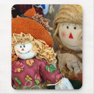 Cute Scarecrows Mouse Mat