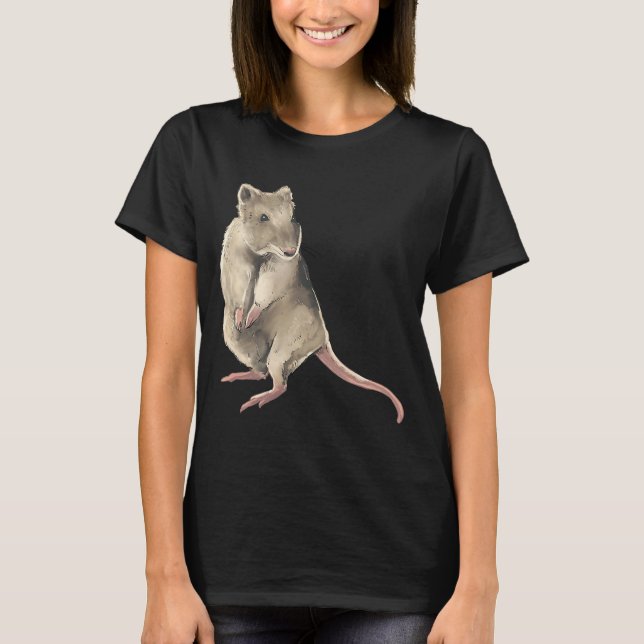 Cute scared little rat T-Shirt (Front)