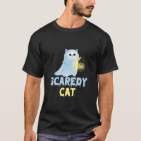 Cute Scaredy Cat Cat Ghost With Lantern Spook Phan