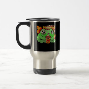 Cute Scary Frog Pumpkin Spice Latte Season Travel Mug