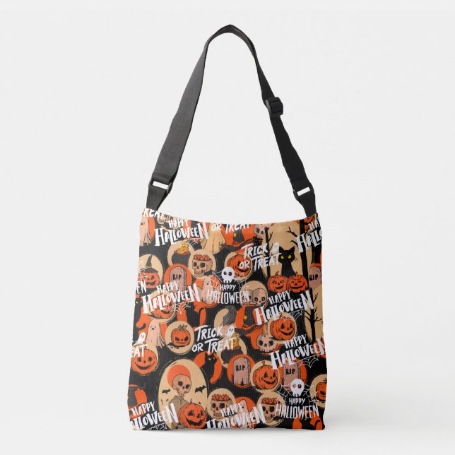  Cute & Scary Halloween Spooky vibes  Crossbody Bag (Front)
