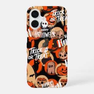 Cute & Scary Halloween Spooky vibes iPhone 16 Case