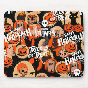 Cute & Scary Halloween Spooky vibes Mouse Mat