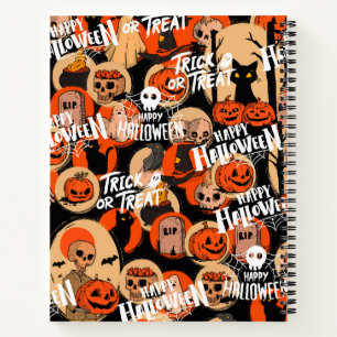 Cute & Scary Halloween Spooky vibes Notebook