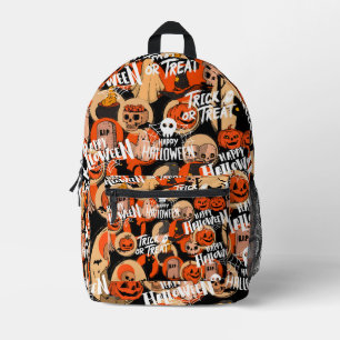  Cute & Scary Halloween Spooky vibes  Printed Backpack