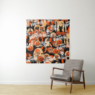 Cute & Scary Halloween Spooky vibes  Tapestry