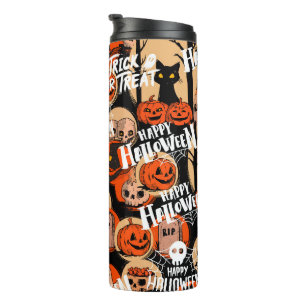 Cute & Scary Halloween Spooky vibes Thermal Tumbler