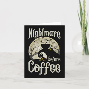Cute Scary Night Before Coffee Halloween Fun Mug G Card