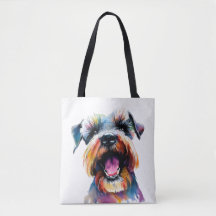 Cute Schnauzer - Colourful Dog Design