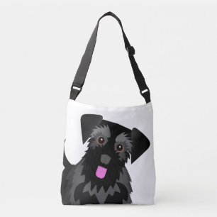 Cute Schnauzer Custom Colour Crossbody Bag
