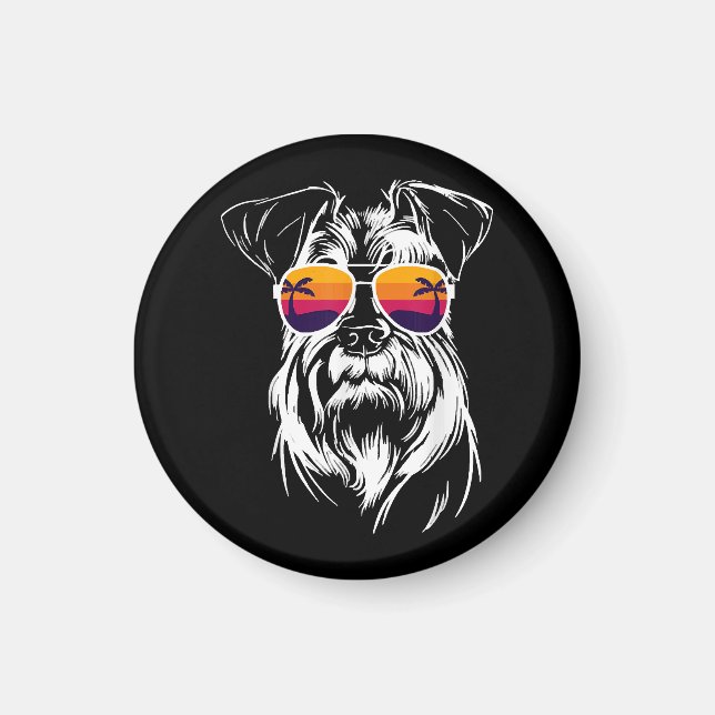 Cute schnauzer dog  magnet (Front)