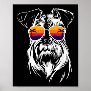 Cute schnauzer dog poster