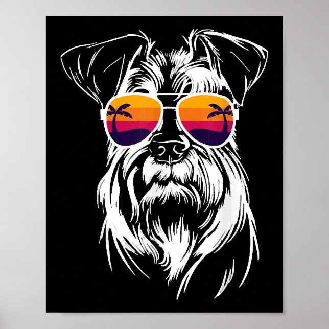 Cute schnauzer dog  poster (Front)