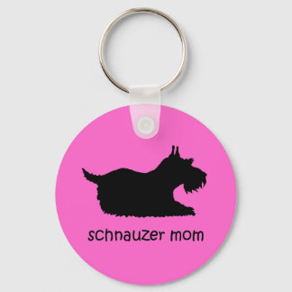 Cute Schnauzer Key Ring