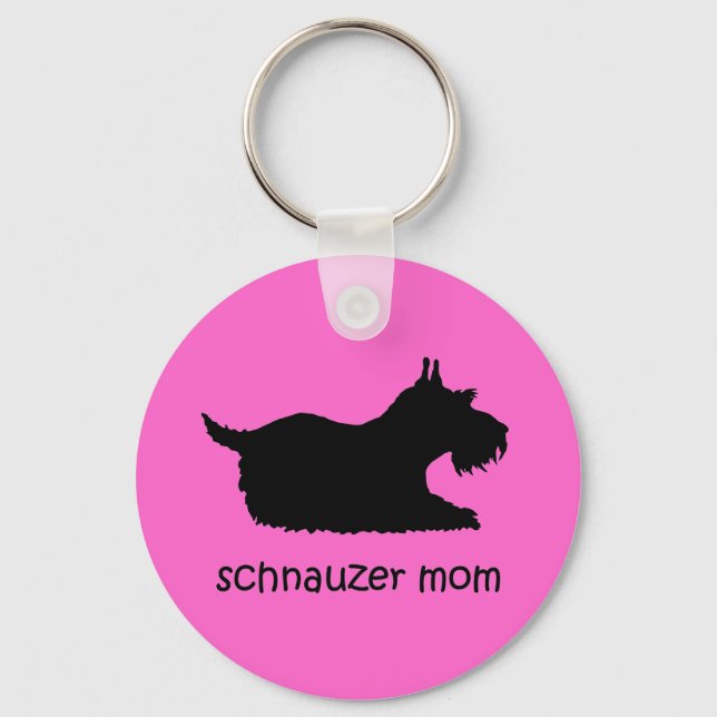 Cute Schnauzer Key Ring (Front)