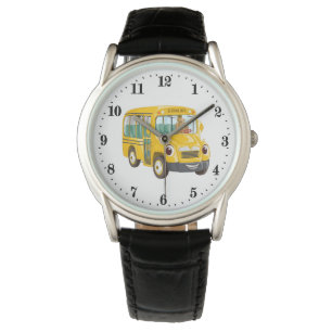 cute School bus driver add text Watch
