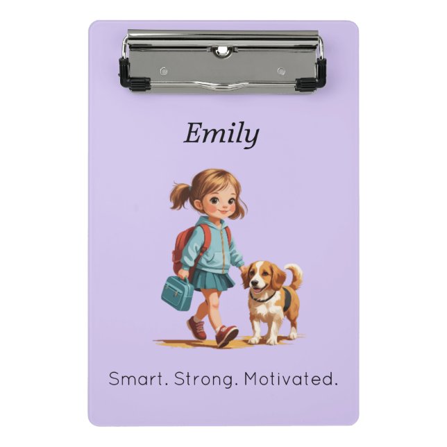 Cute School Clipboard – Custom Name (Front)