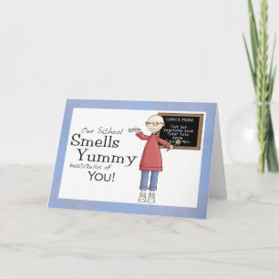 Cute School Cook Appreciation Thank You Card