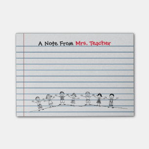 Cute School Kids Teacher Post-its Post-it Notes