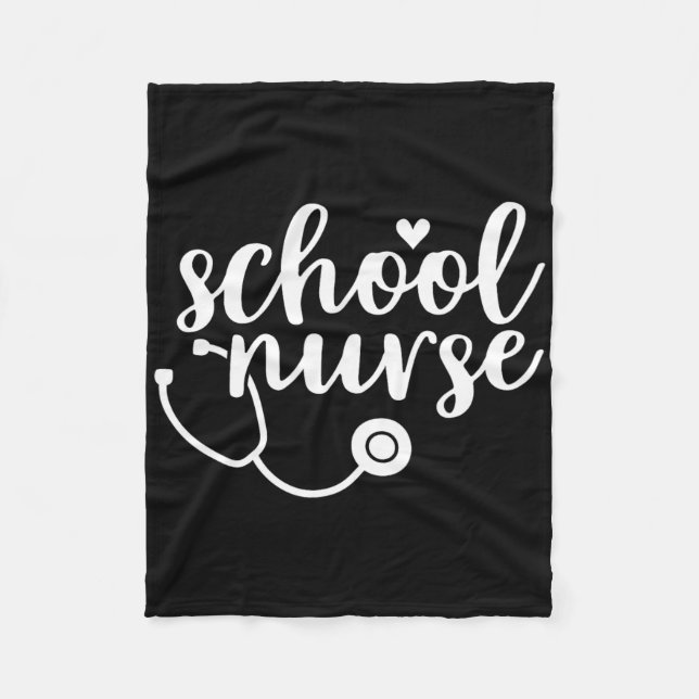 Cute School Nurse Appreciation  Fleece Blanket (Front)