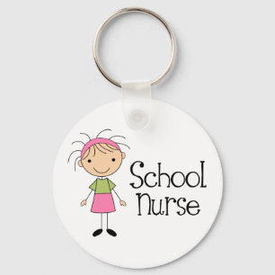 Cute School Nurse Key Ring