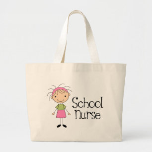 Cute School Nurse Large Tote Bag