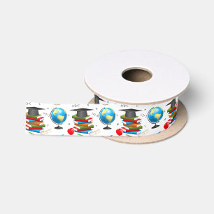 cute school party pattern satin ribbon