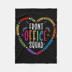 Cute School Secretary Admin Appreciation Front Off Fleece Blanket