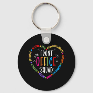 Cute School Secretary Admin Appreciation Front Off Key Ring