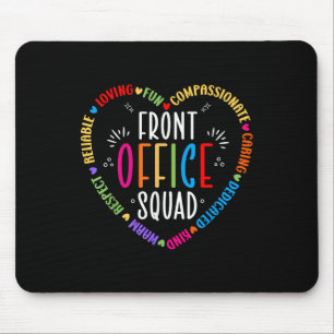 Cute School Secretary Admin Appreciation Front Off Mouse Mat