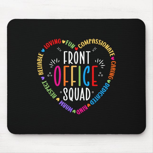 Cute School Secretary Admin Appreciation Front Off Mouse Mat (Front)