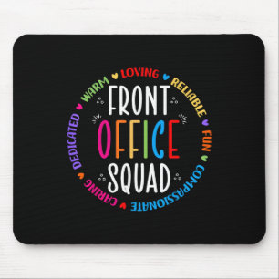 Cute School Secretary Admin Appreciation Front Off Mouse Mat