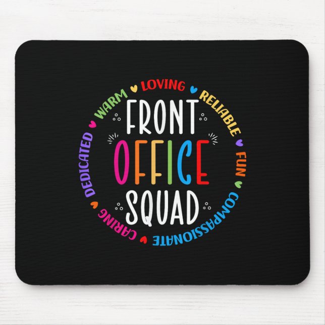 Cute School Secretary Admin Appreciation Front Off Mouse Mat (Front)