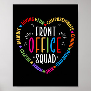 Cute School Secretary Admin Appreciation Front Off Poster