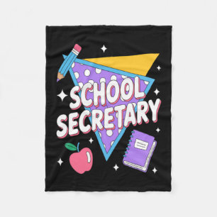 Cute School Secretary Fleece Blanket