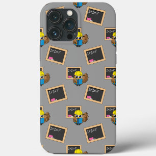 Cute School Student Owl Cartoon iPhone 13 Pro Max Case