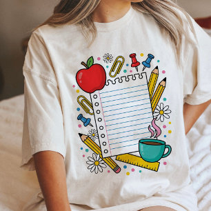 Cute School Supplies Teacher Student Stationery Tri-Blend Shirt