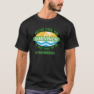 Cute School Year Survivor Teacher 2023 End Of Scho T-Shirt