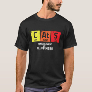 Cute Science Chemistry Nerd Cat  Element Christmas T-Shirt