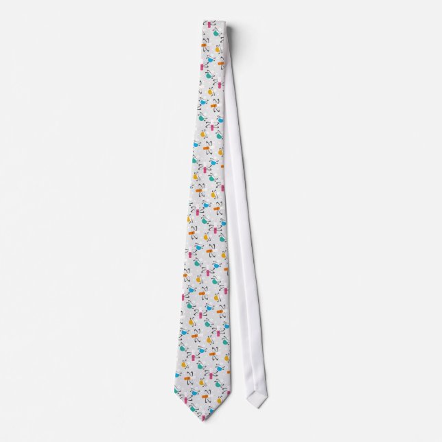 Cute Science Concept Pattern Cool Geek Design Tie (Front)