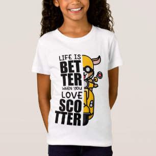 Cute Scooter Goat Design T-Shirt