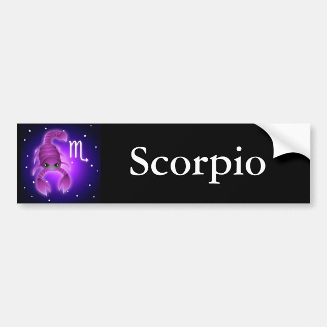 Cute Scorpio Zodiac Bumper Sticker (Front)