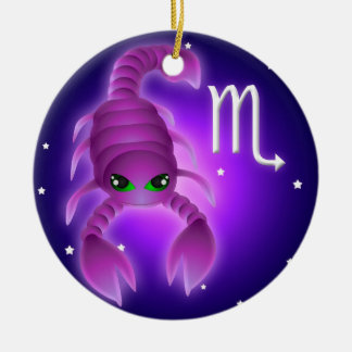 Cute Scorpio Zodiac Ceramic Tree Decoration
