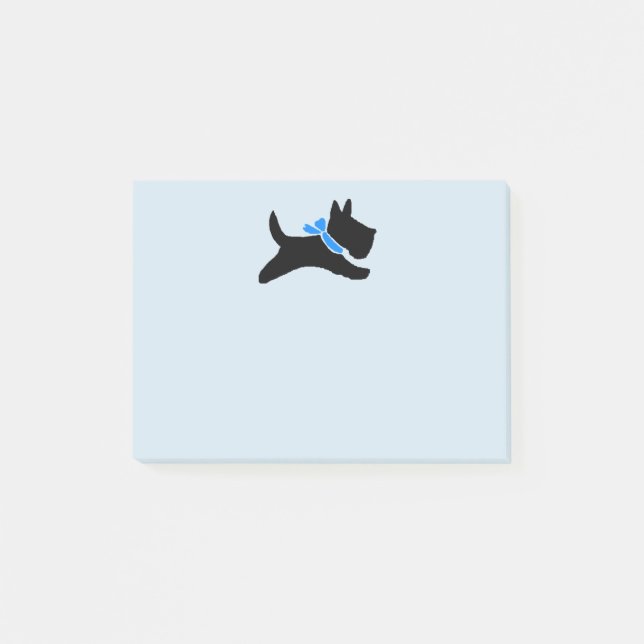 Cute Scottie Dog Post-it Notes (Front)