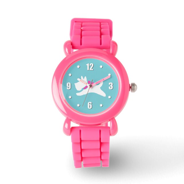 Cute Scottie Dog Your Background Colour Watch (Front)