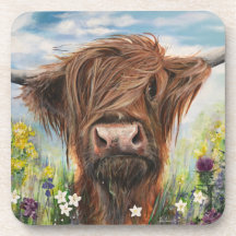 Cute Scottish Highland Cow Coaster