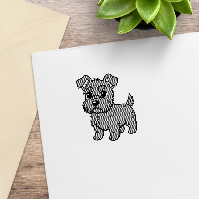 Cute Scottish Terrier Dog 1x1 Rubber Stamp (Creator Uploaded)
