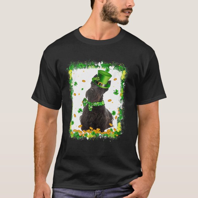 Cute Scottish Terrier Dog St Patricks Day Irish Sh T-Shirt (Front)