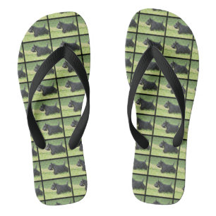 Cute Scottish Terrier Flip Flops