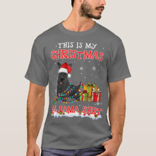 Cute Scottish Terrier On Snow Christmas Pajama T-Shirt